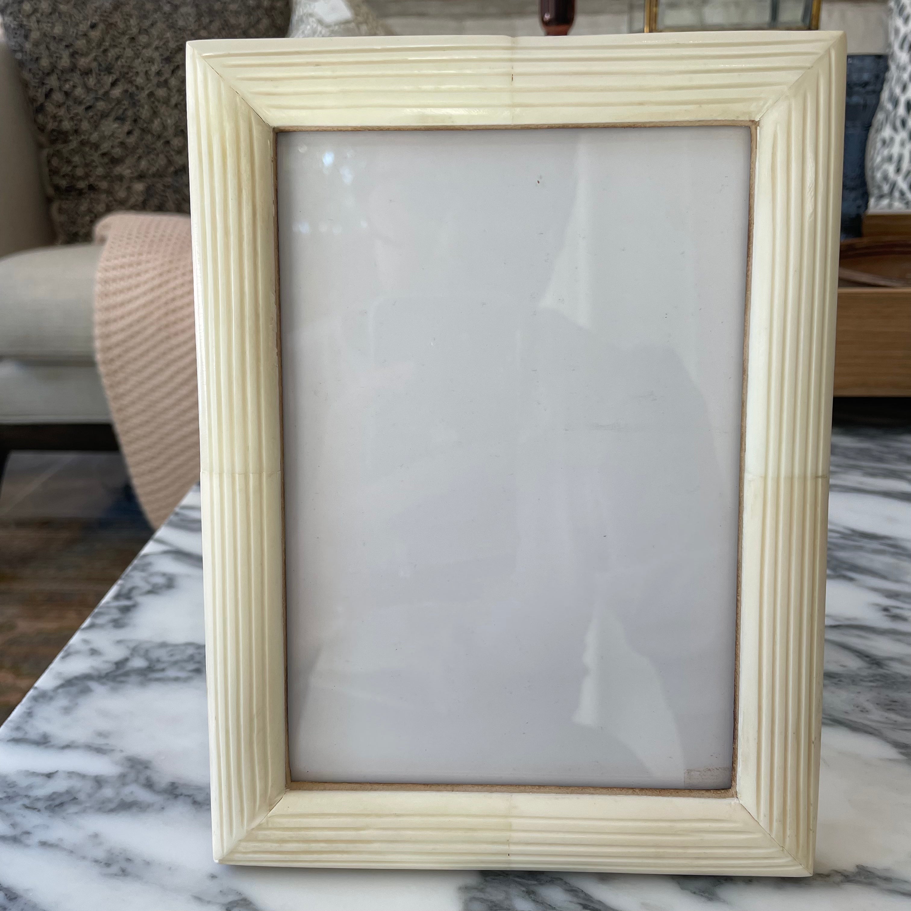 Etched White Bone Frame