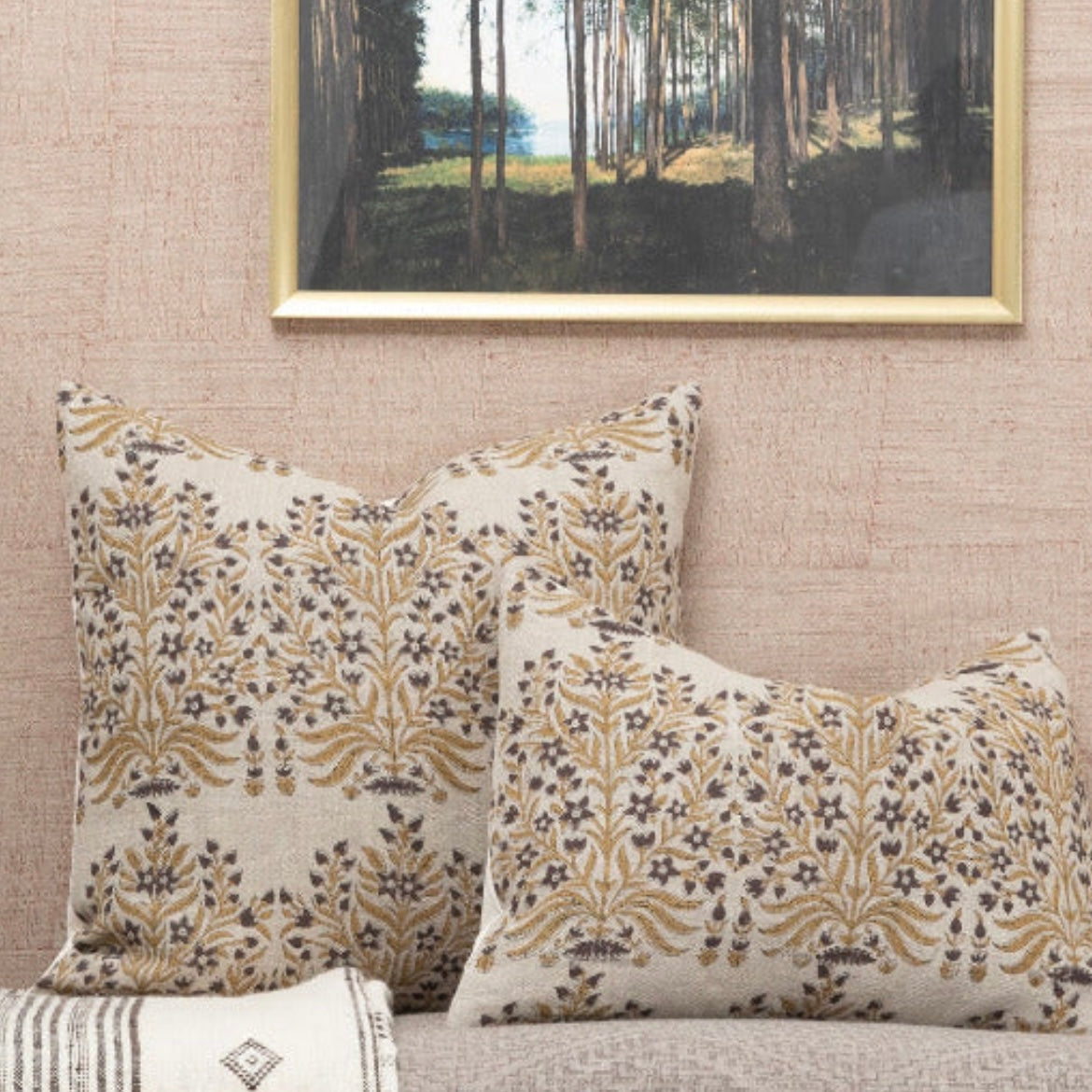 Fleur Mustard Saffron Pillows