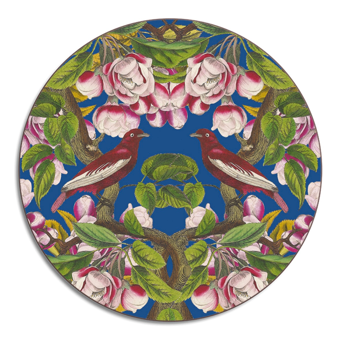 Decorative Ruby Birds Placemat / Trivet