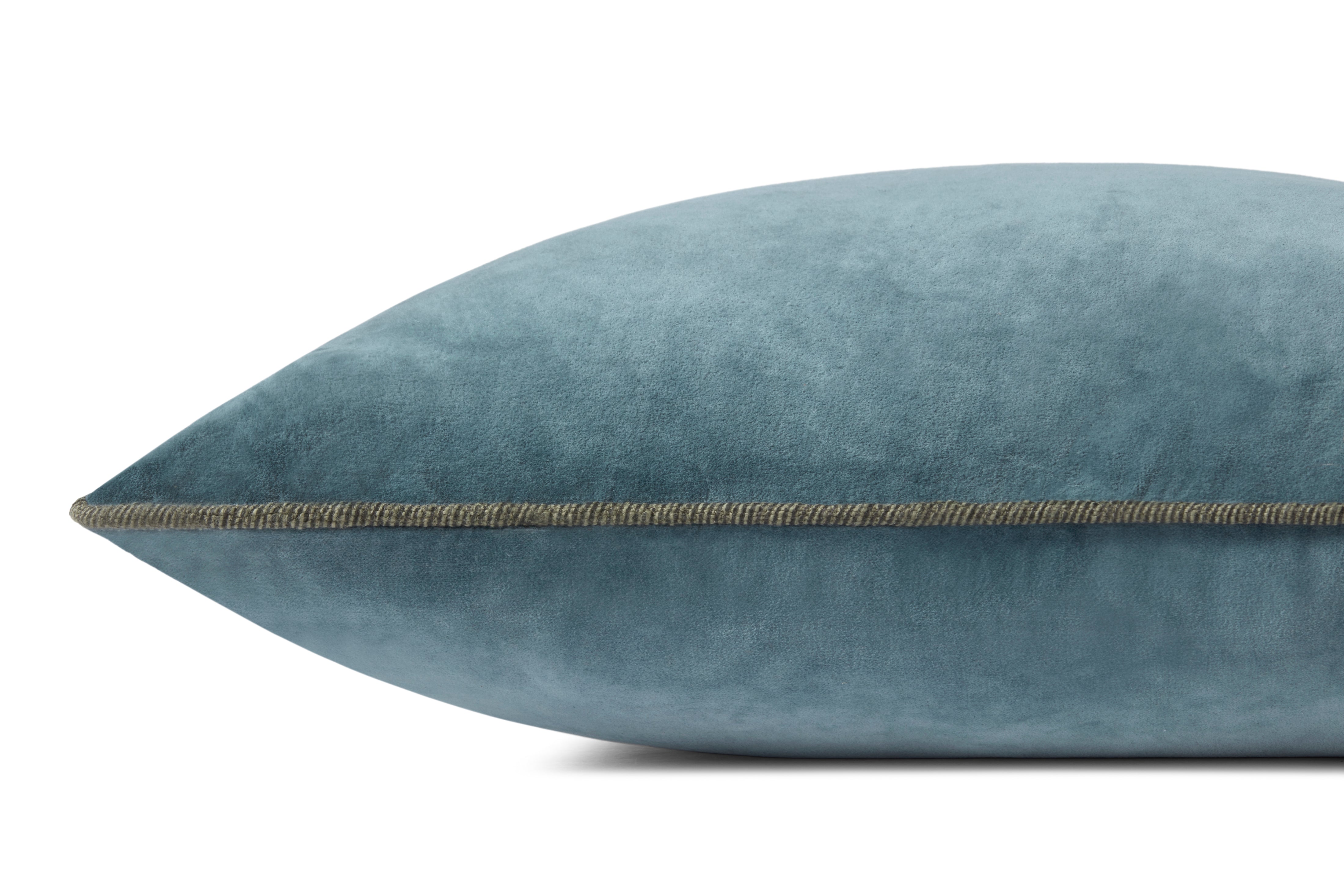 Blue Cotton/Velvet Pillow