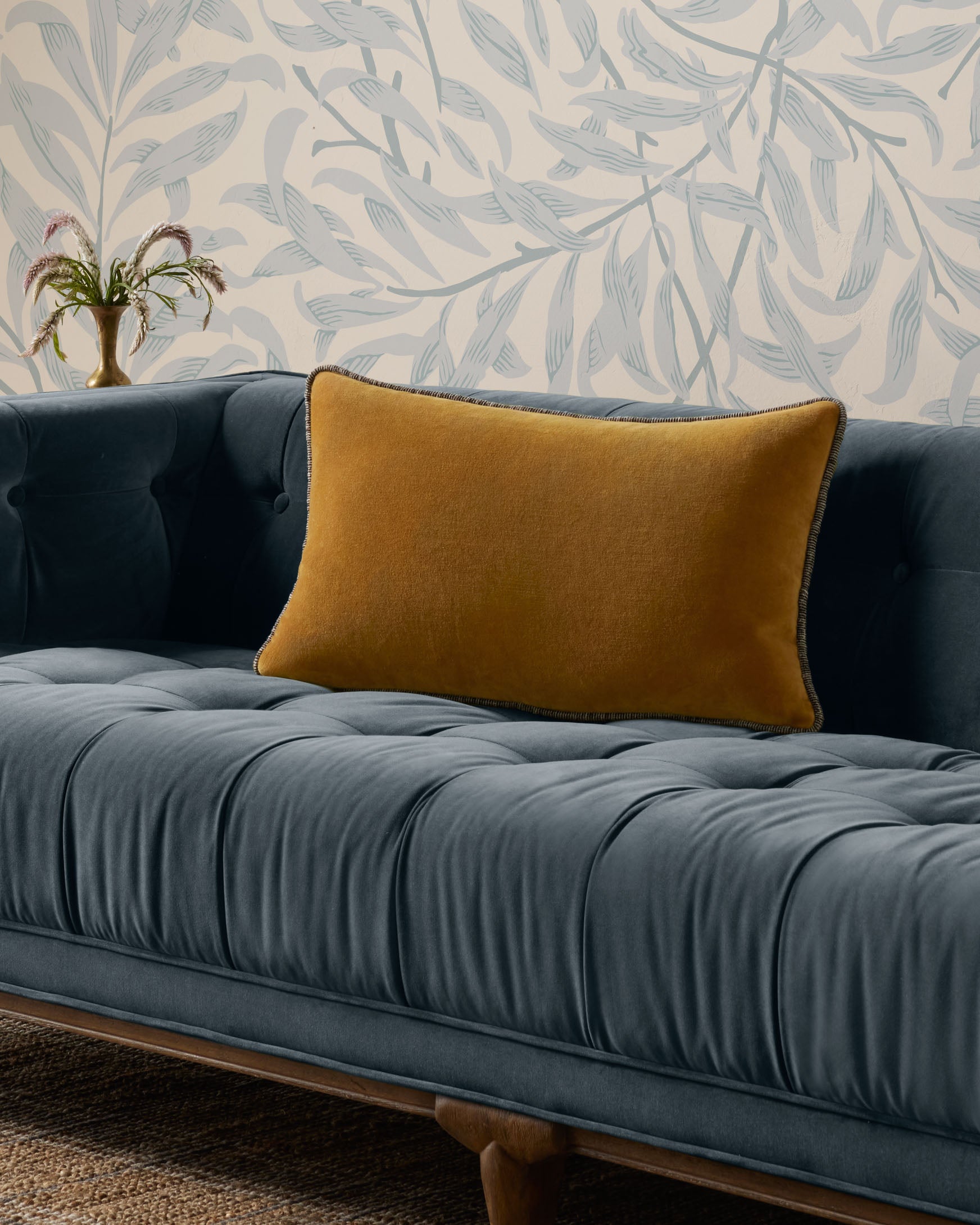 Gold Cotton/Velvet Pillow