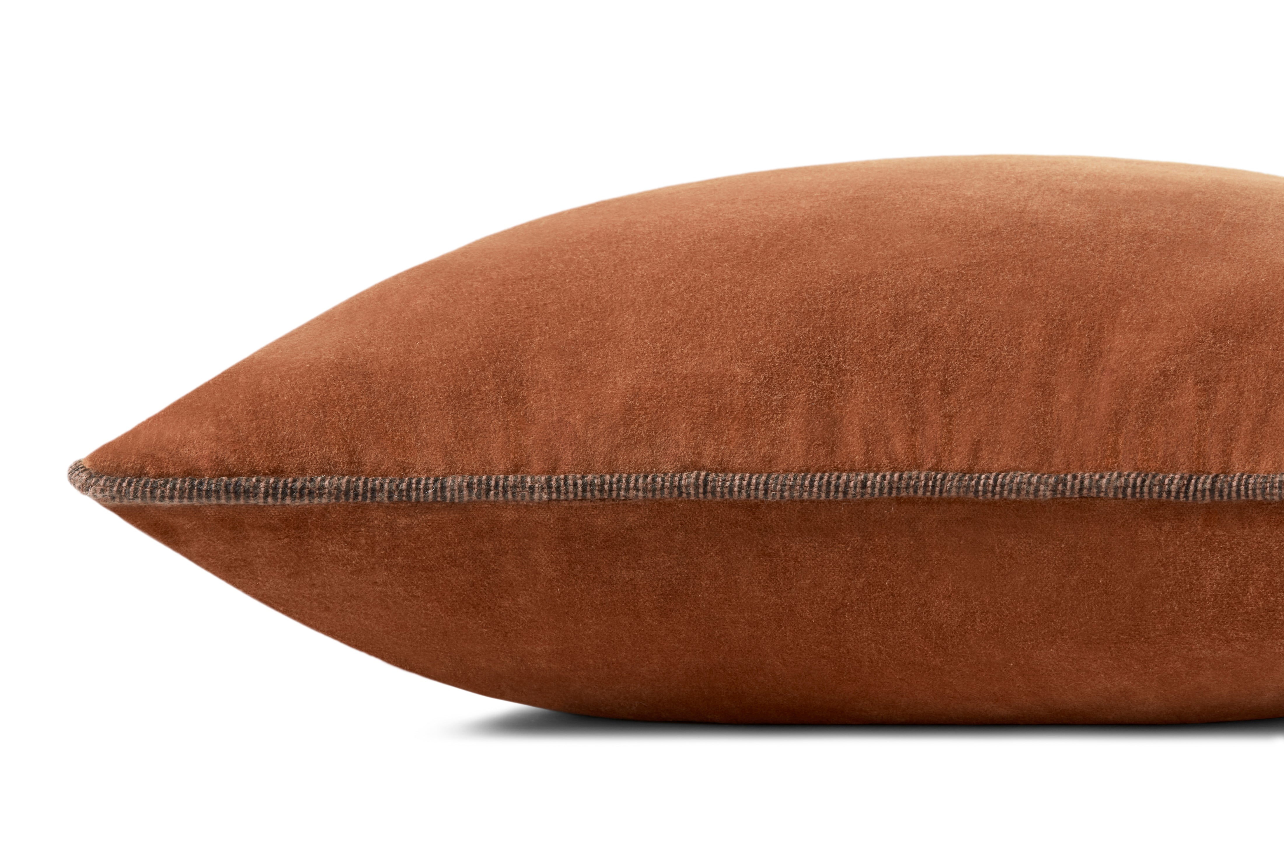 Rust Cotton/Velvet Pillow