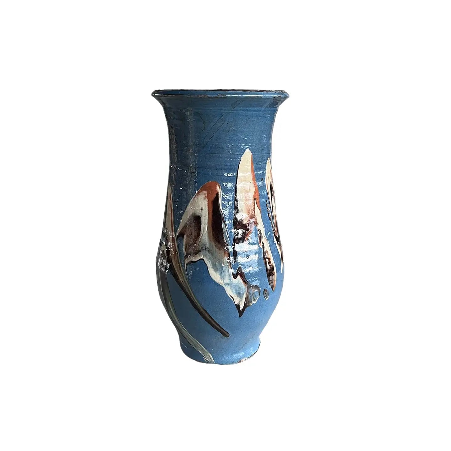 Marbelized Blue Cottage Vase