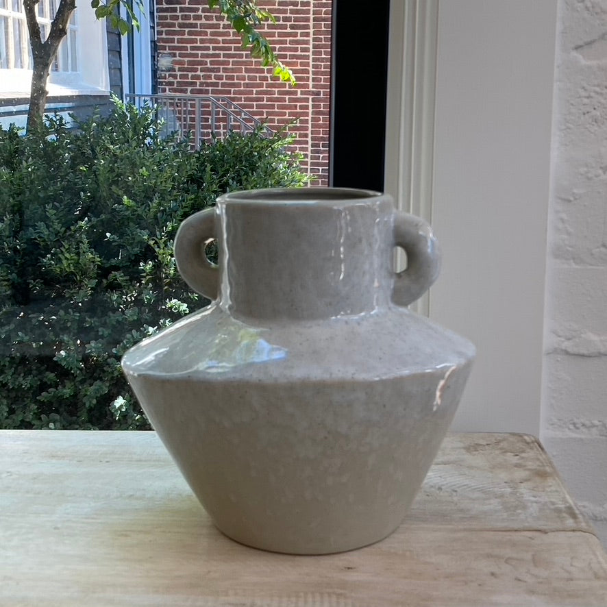 Stoneware Vase with Handles
