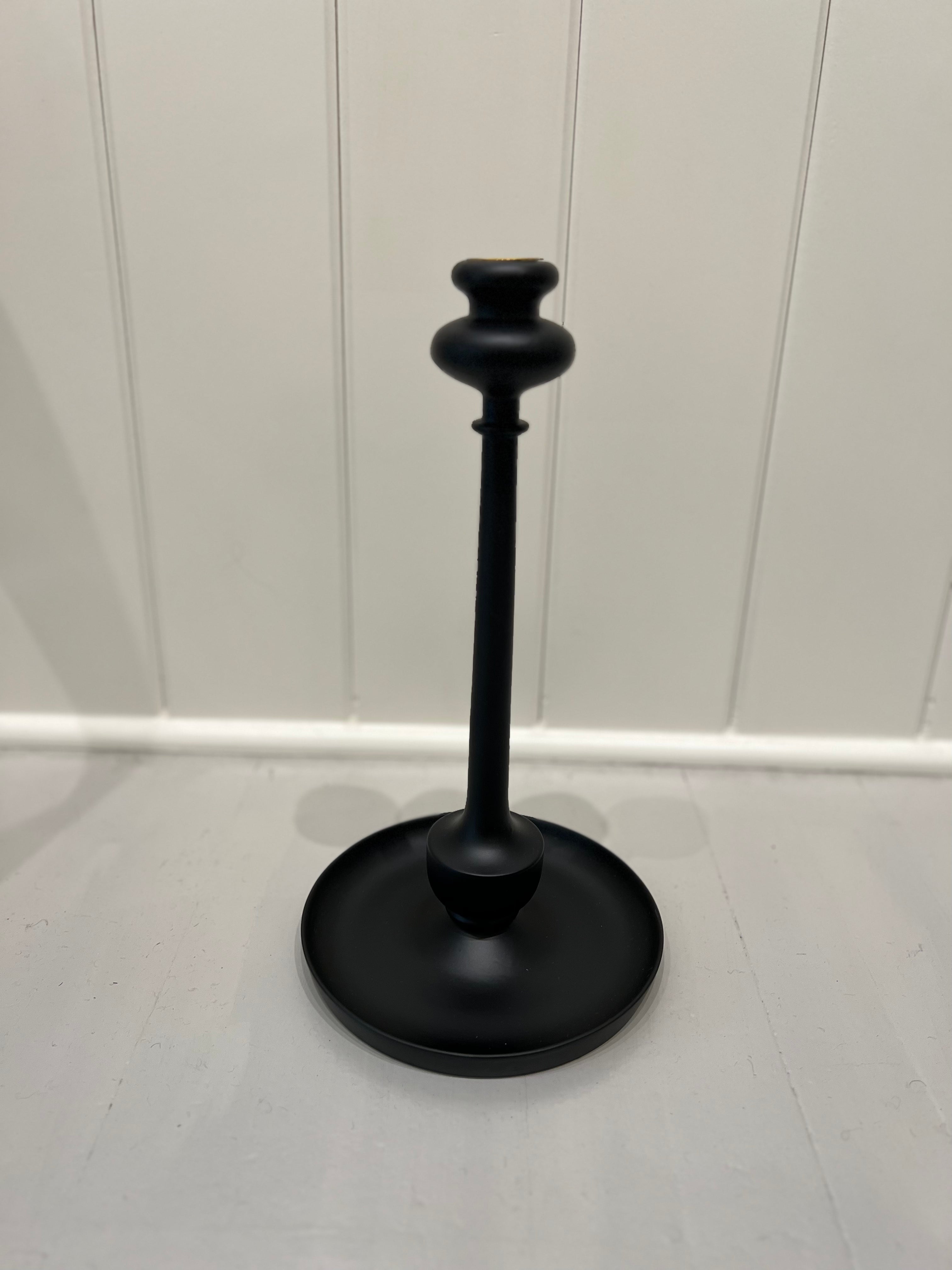 Ebony Candlestick with Hurricane
