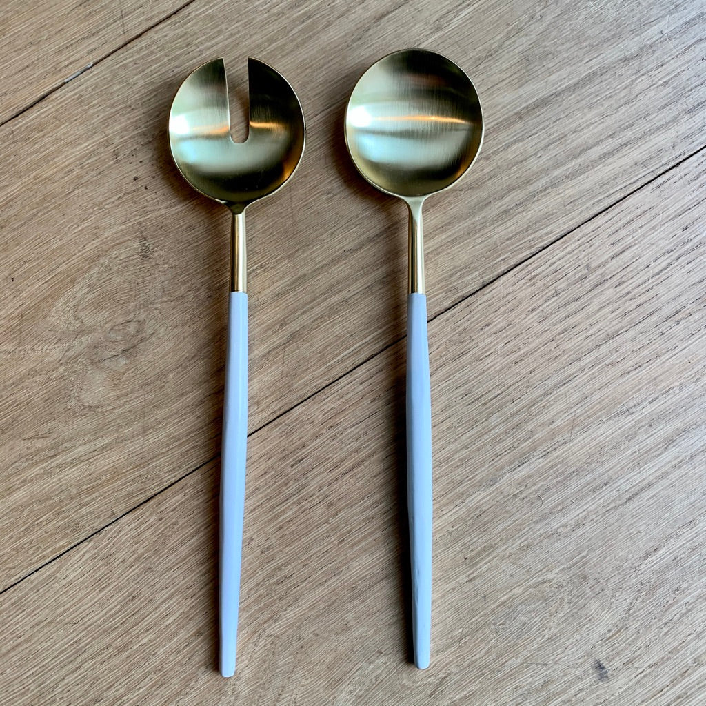 White & Gold Serving Set