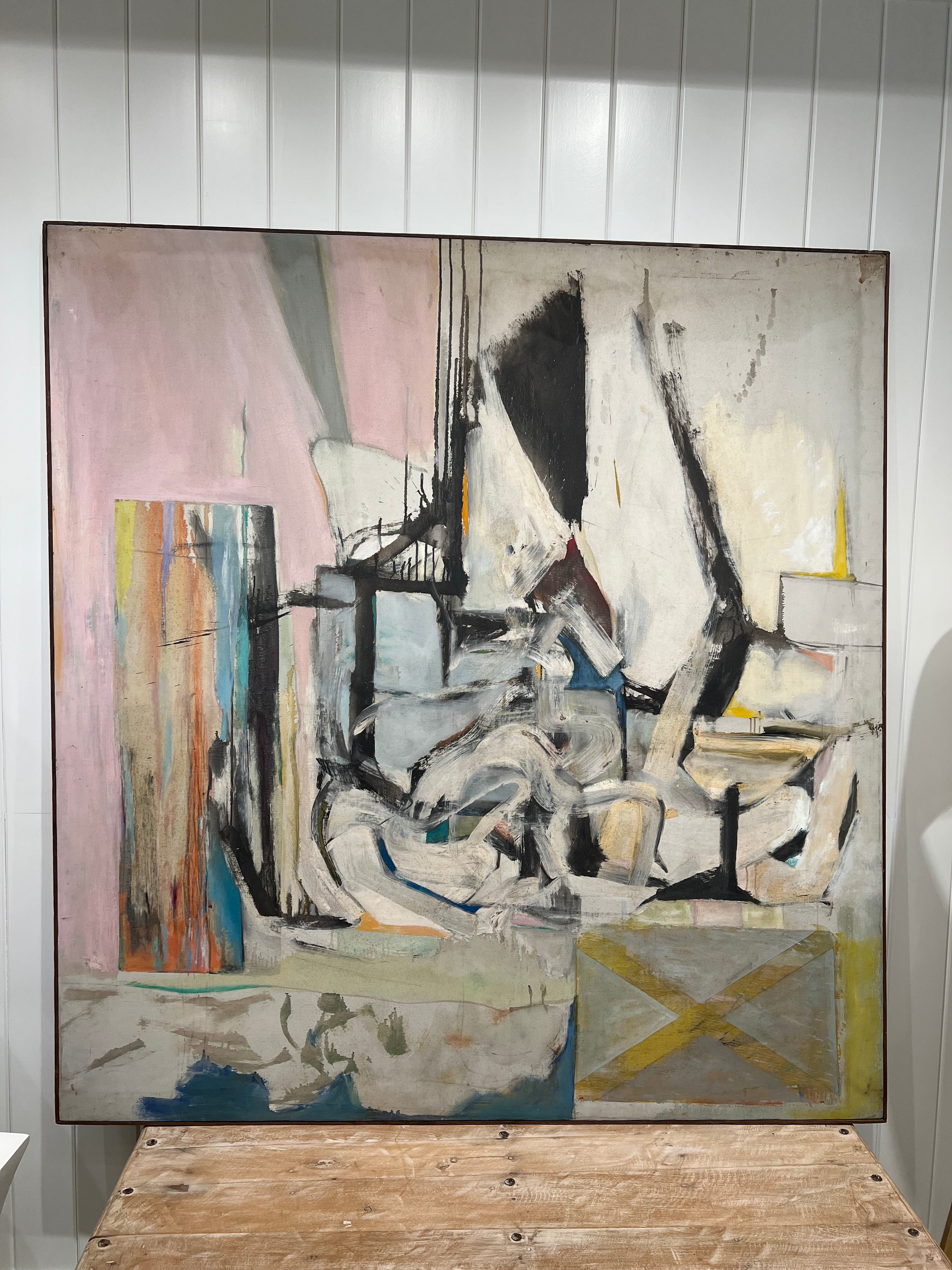 Mid Century Abstract - Oil on Canvas
