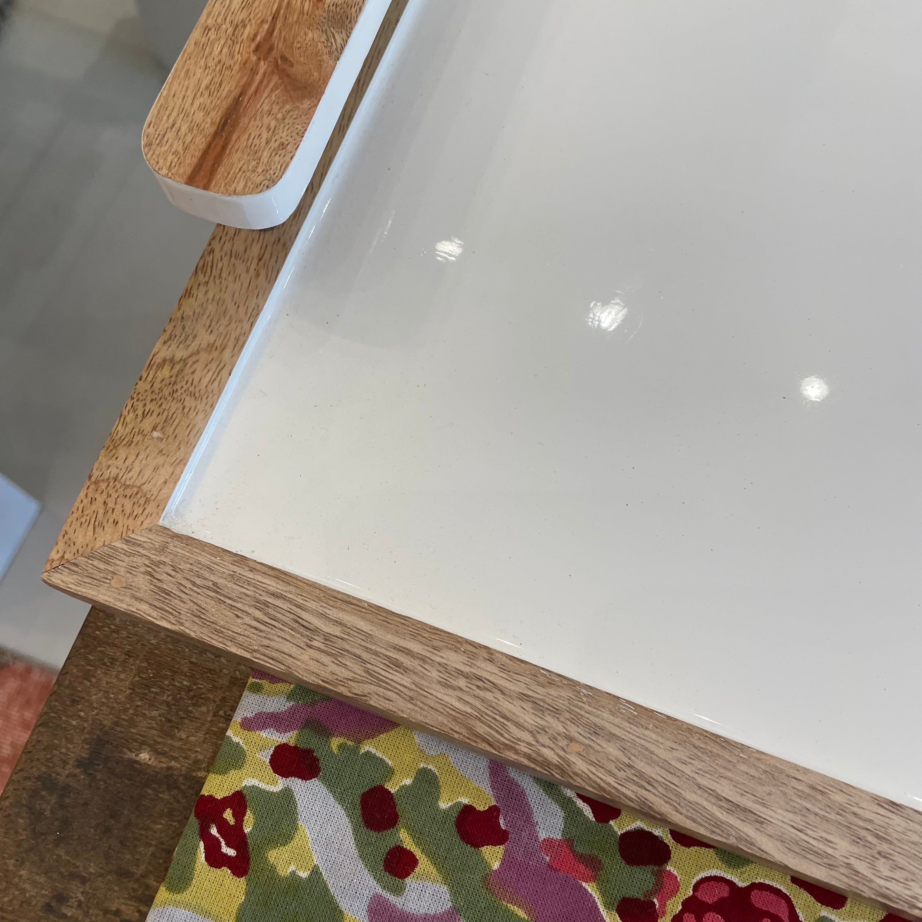 Mango Wood & Enamel ServingTray