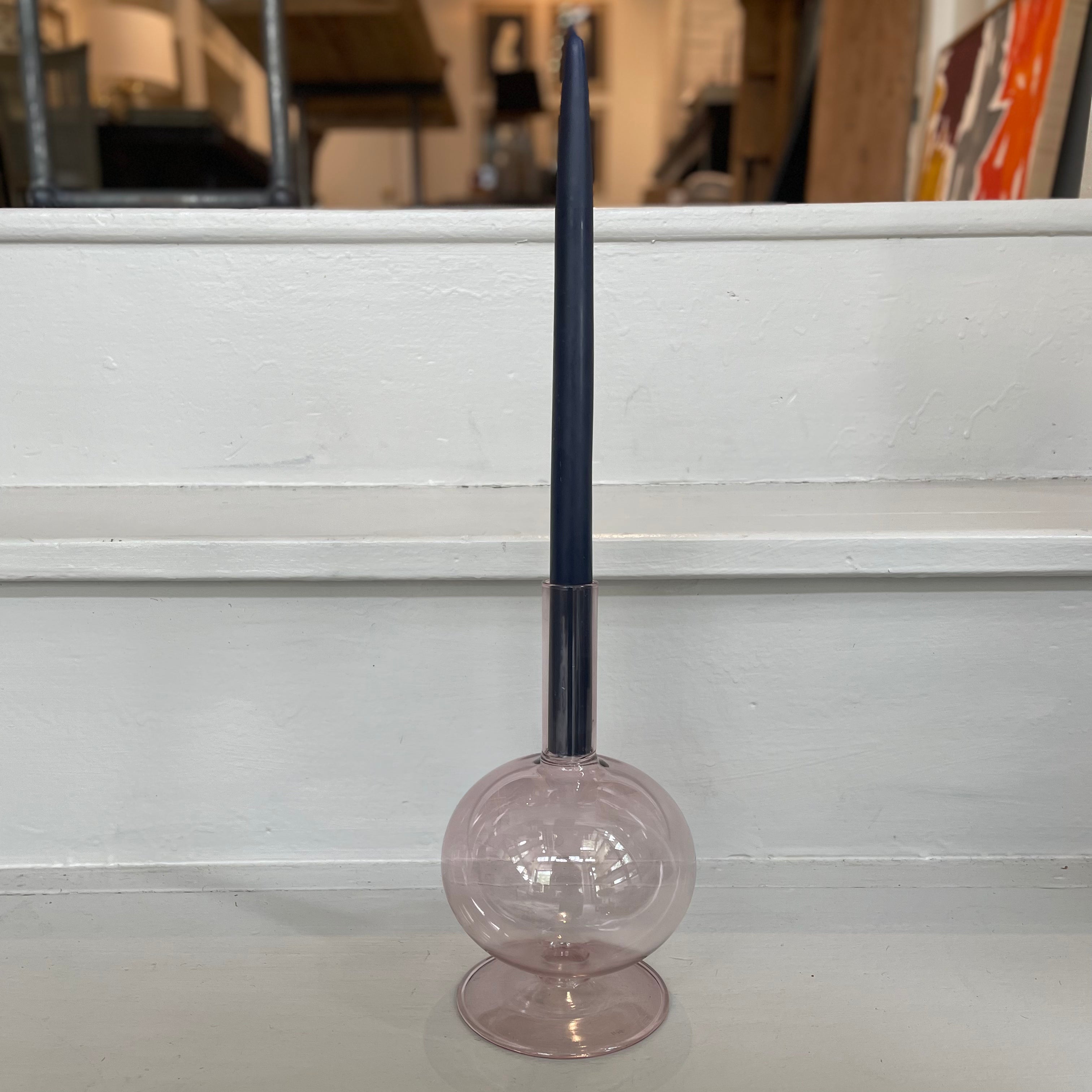 Malaga Glass Candlestick Holders