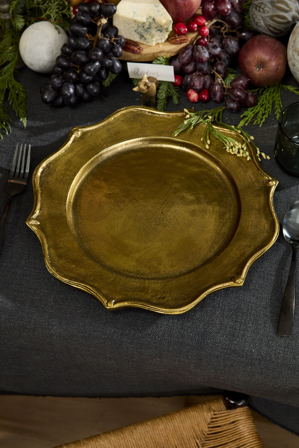 Scalloped Metal Charger