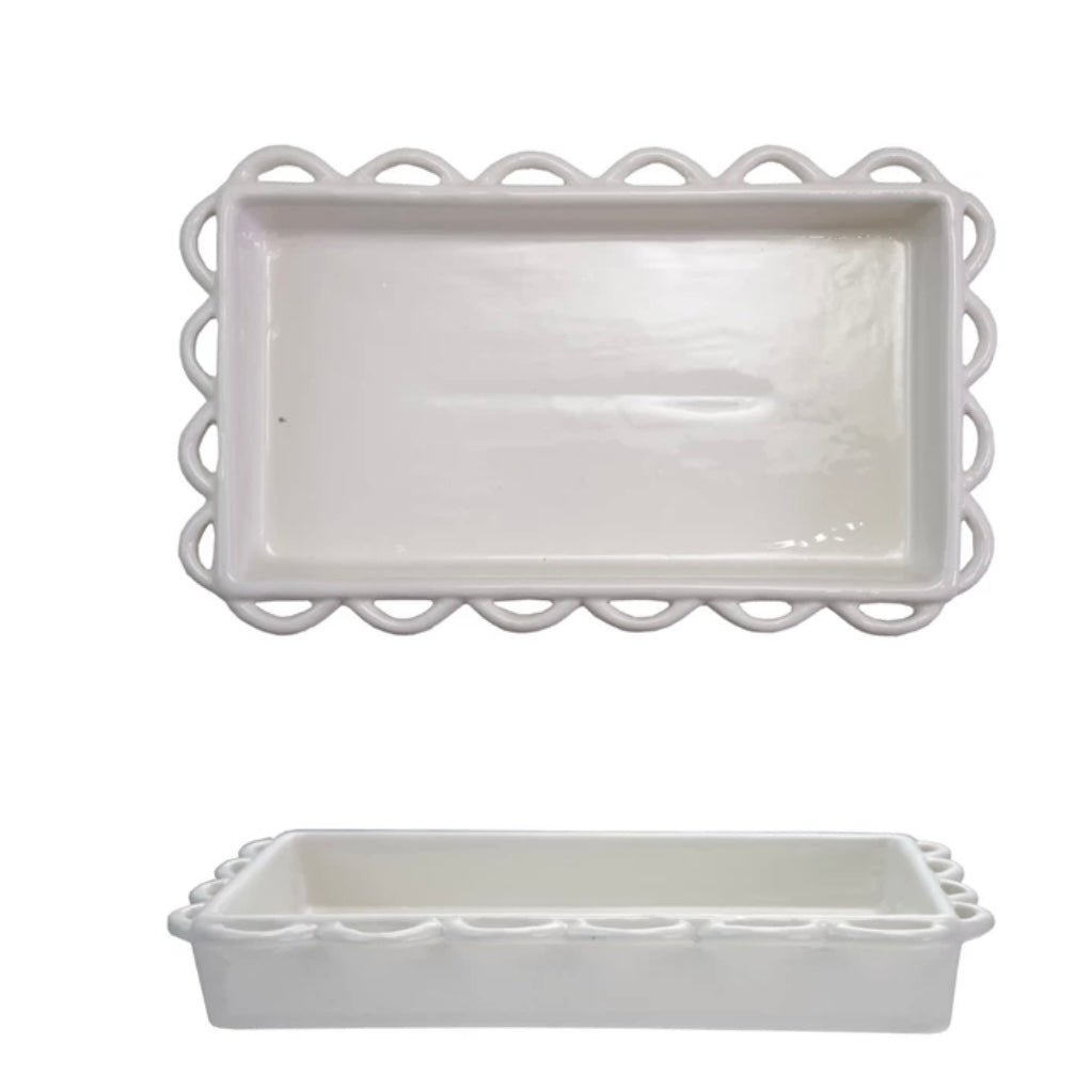 Decorative Scalloped Napkin Holder