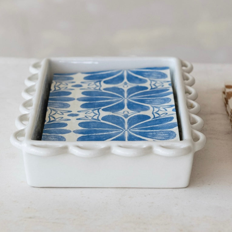 Decorative Scalloped Napkin Holder