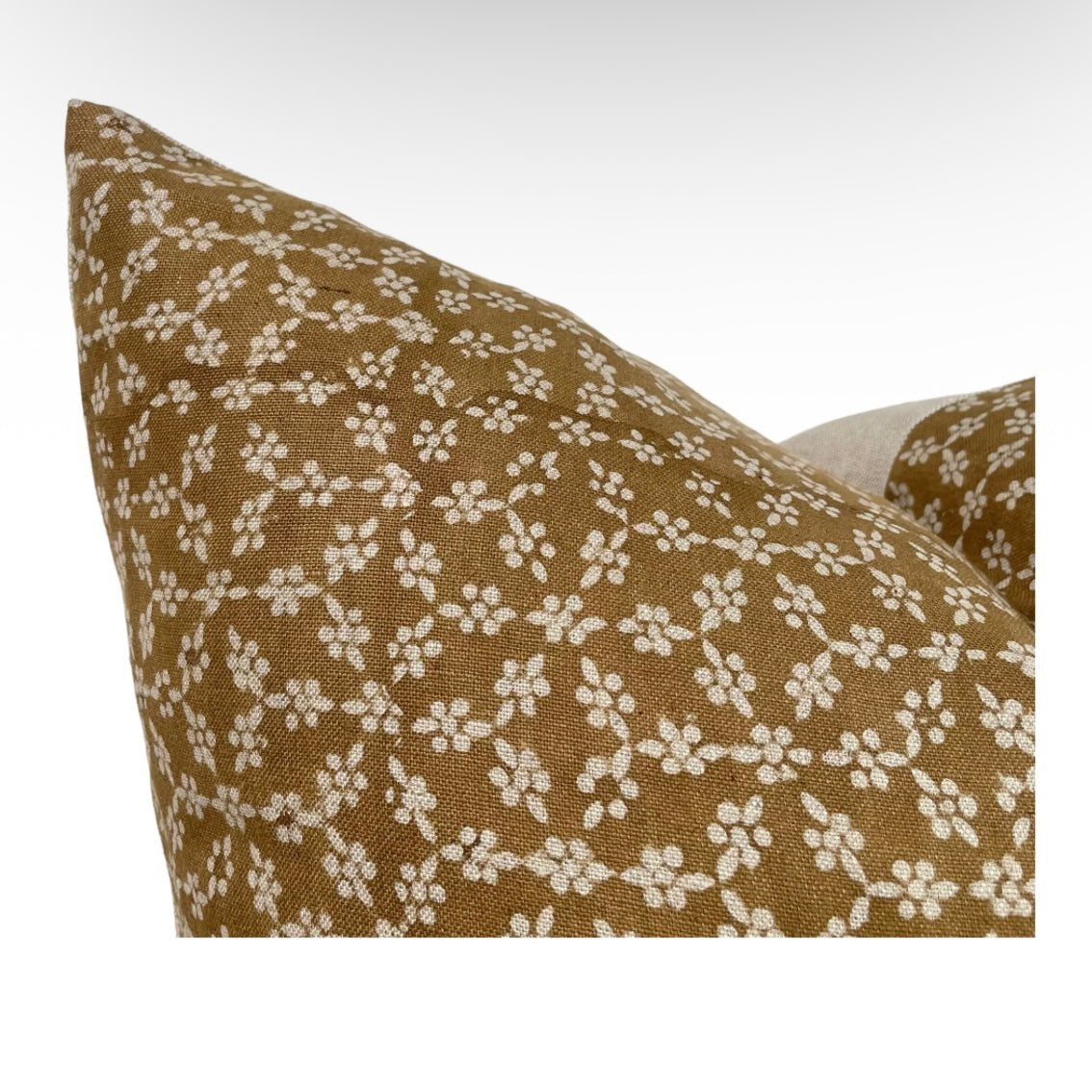 Auburn Floral  Linen Pillow 14" x 22"