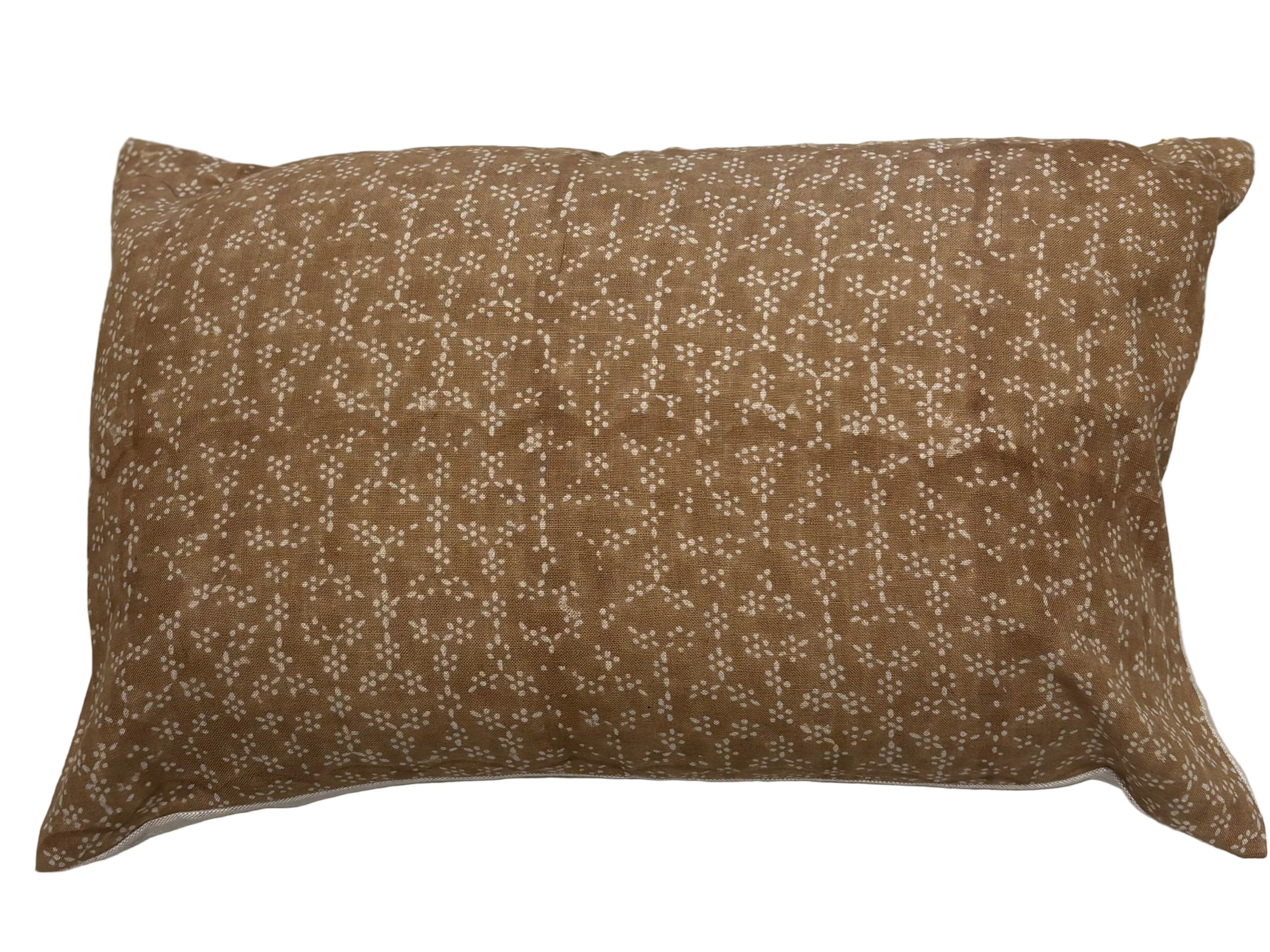 Auburn Floral  Linen Pillow 14" x 22"