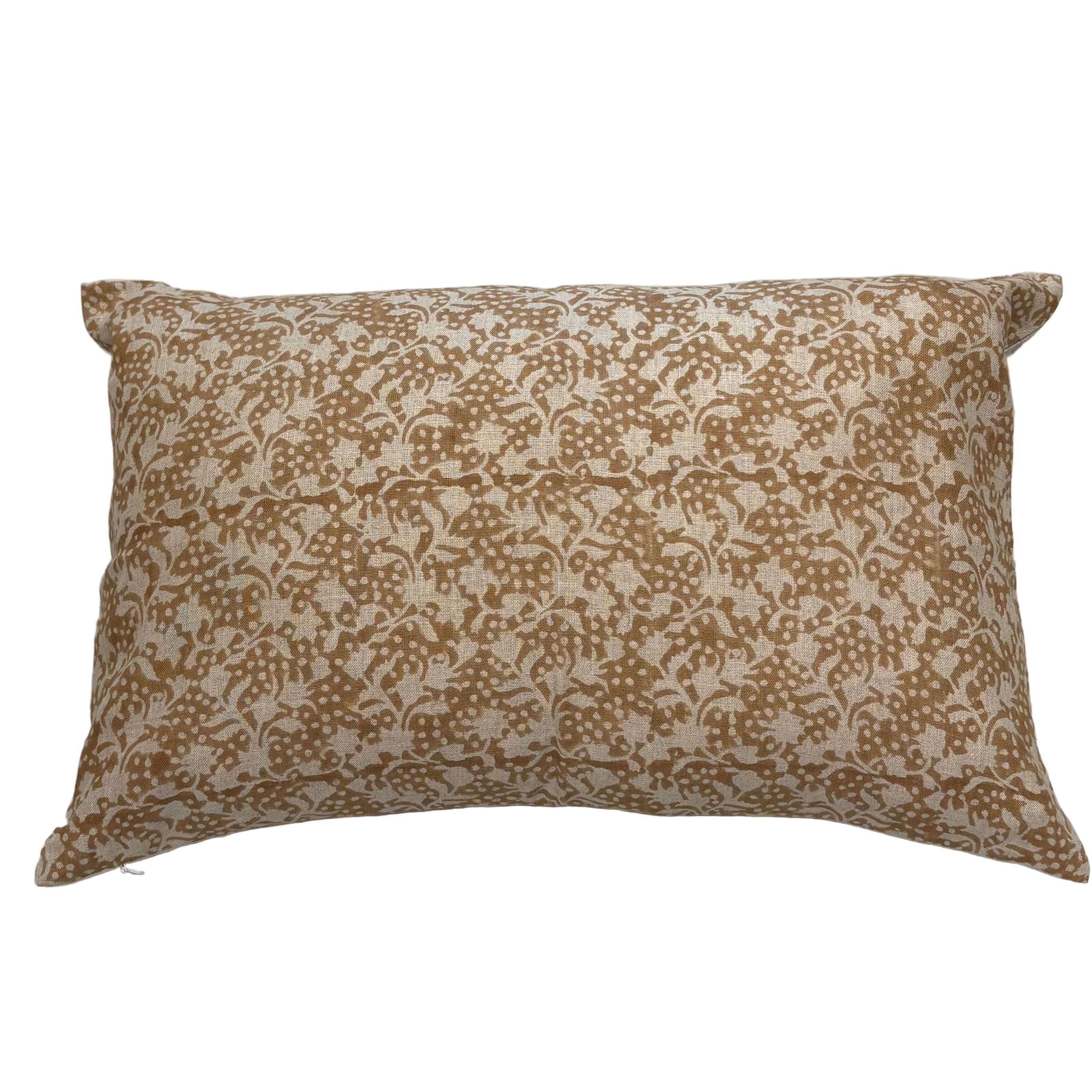 Corvallis Block Print Floral Pillow  14' x 22'
