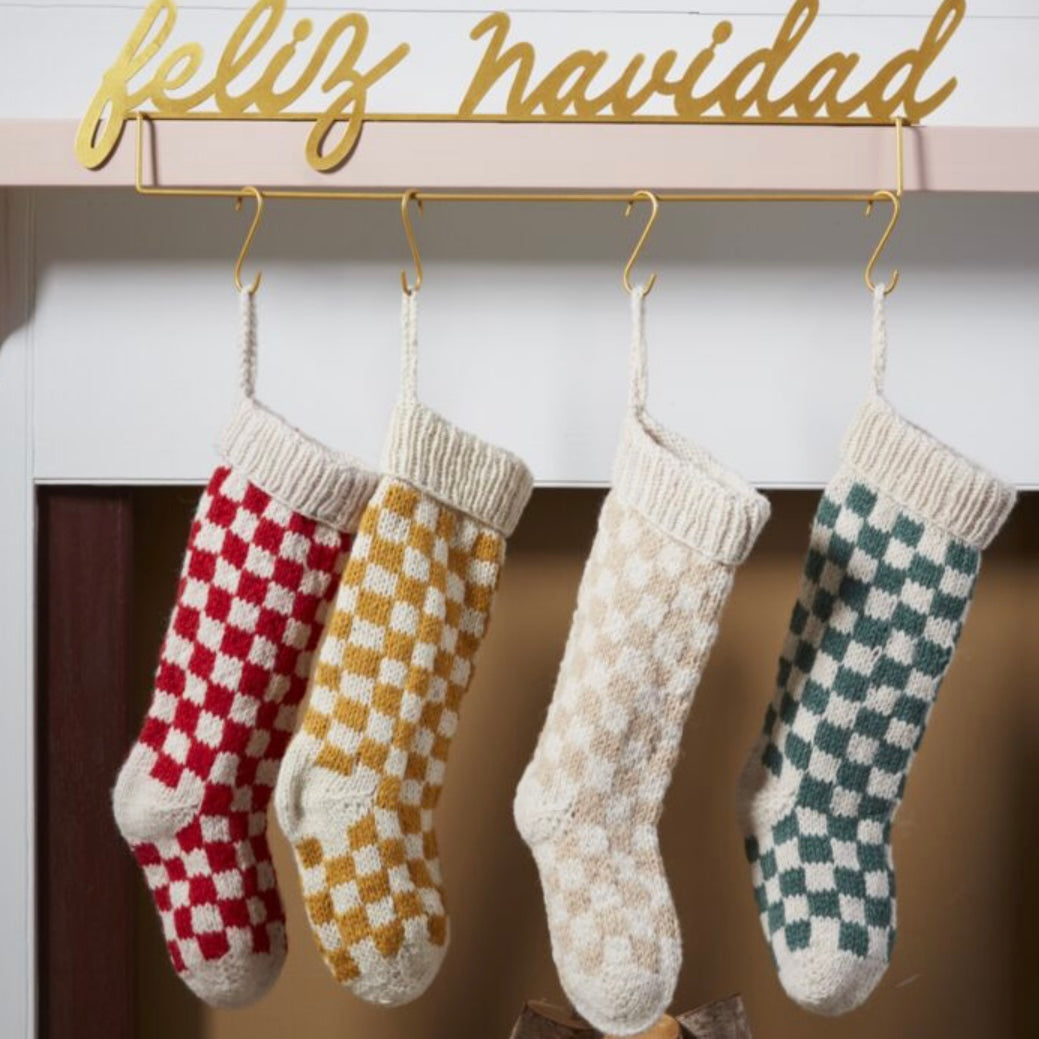 Damier Wool Stockings