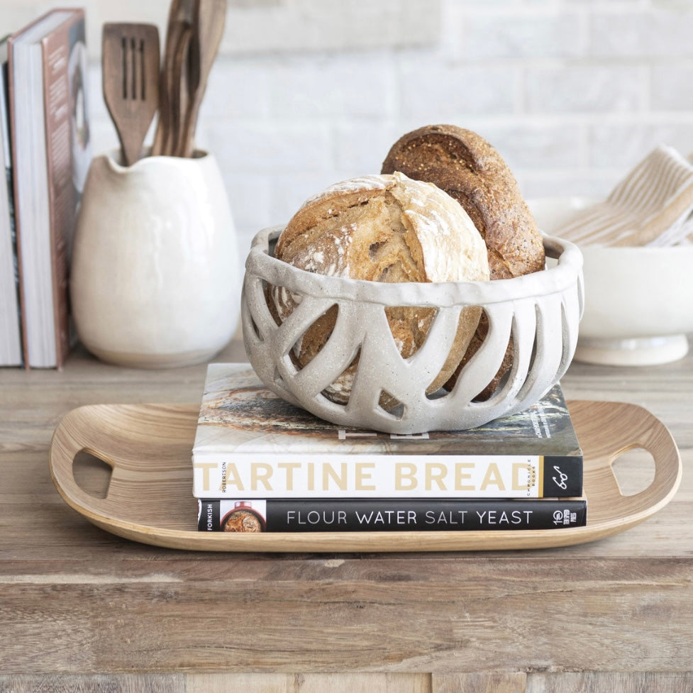 Stoneware Fruit Basket