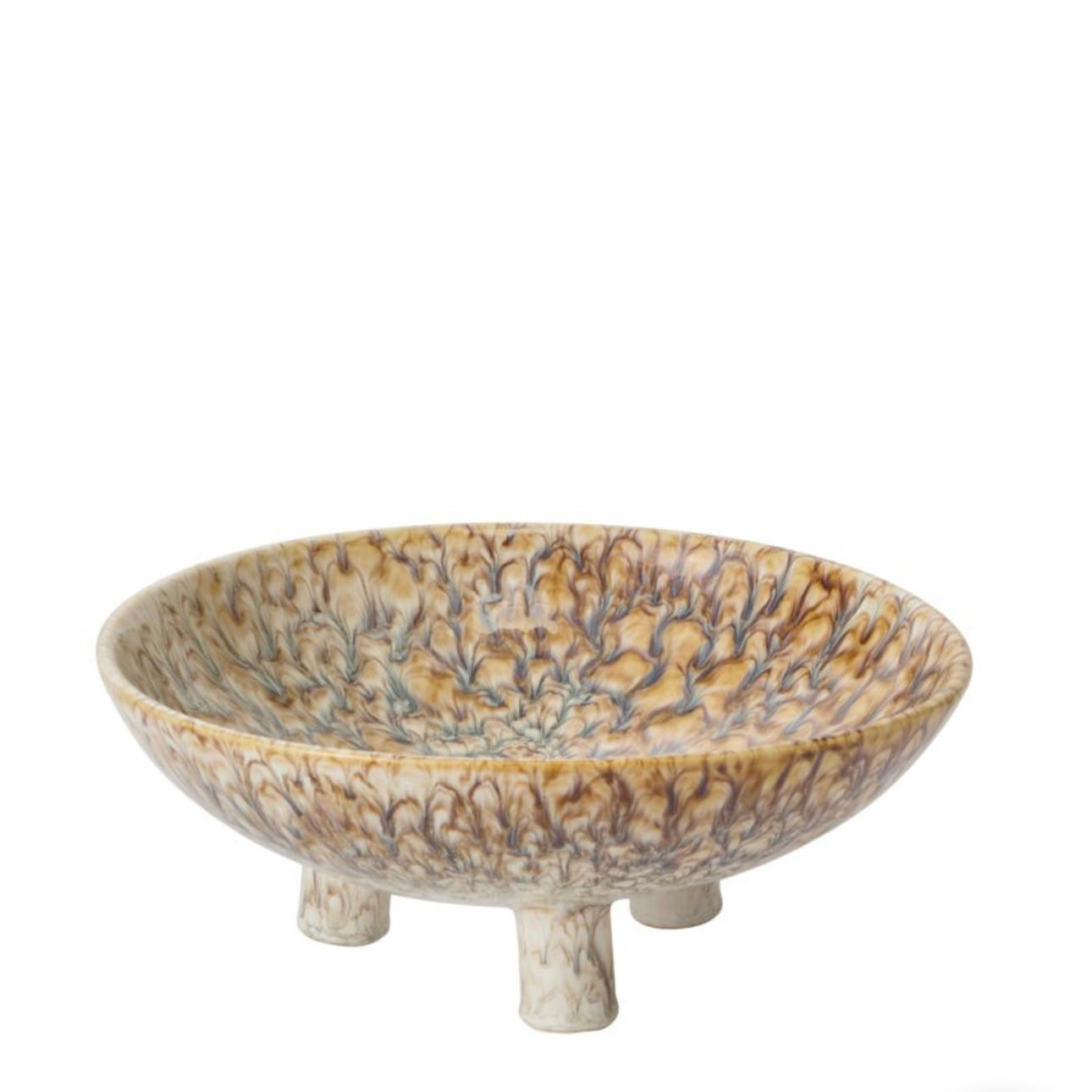 Glossy Ceramic Footed Bowl