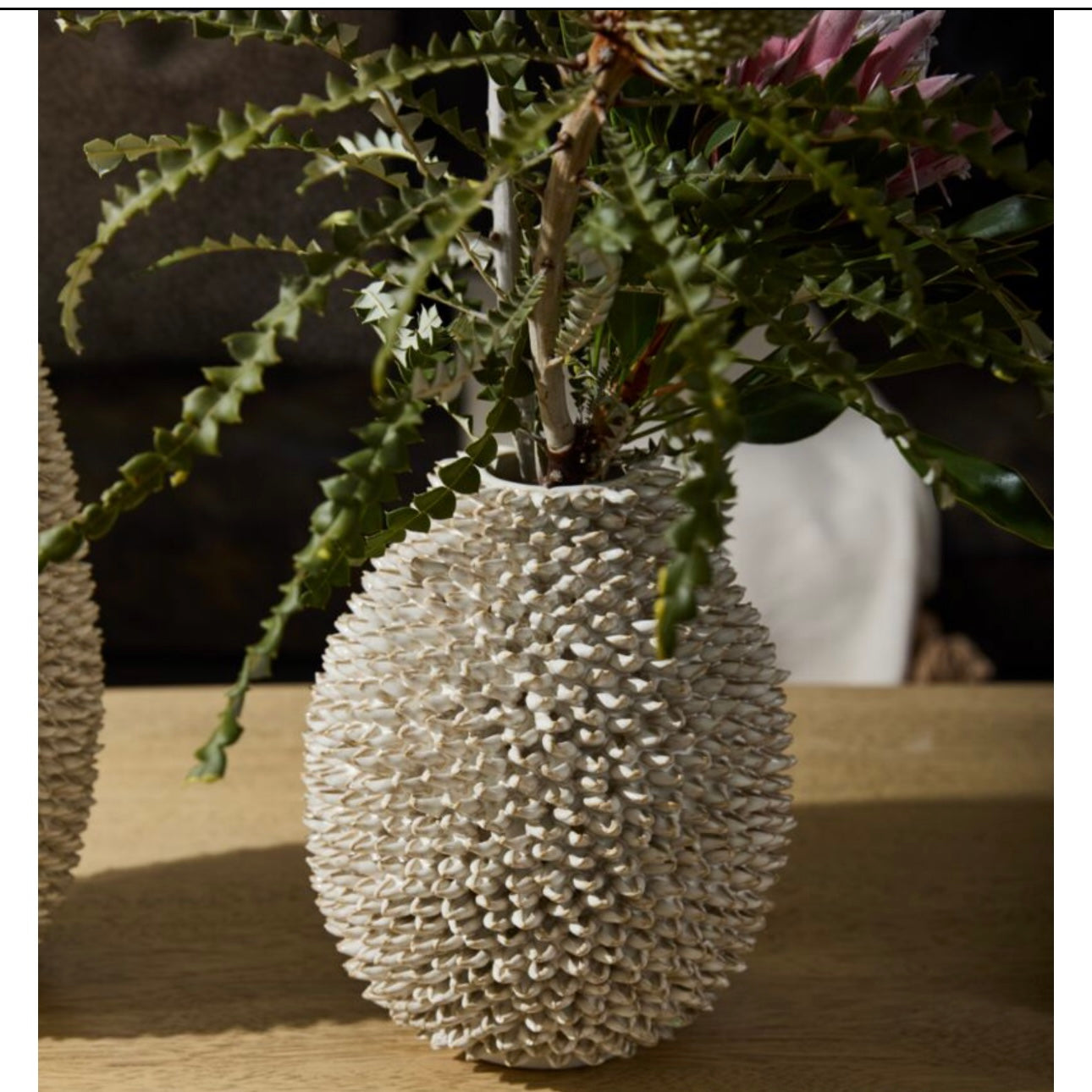 Sculptural White Vase