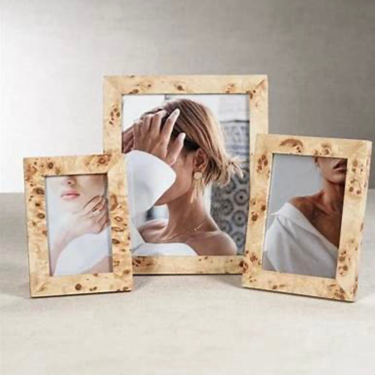 Burl Wood Veneer Frame