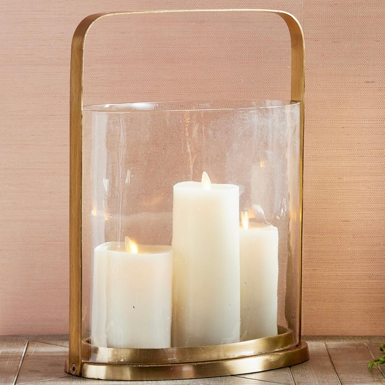 Glass Hurricane Candleholder