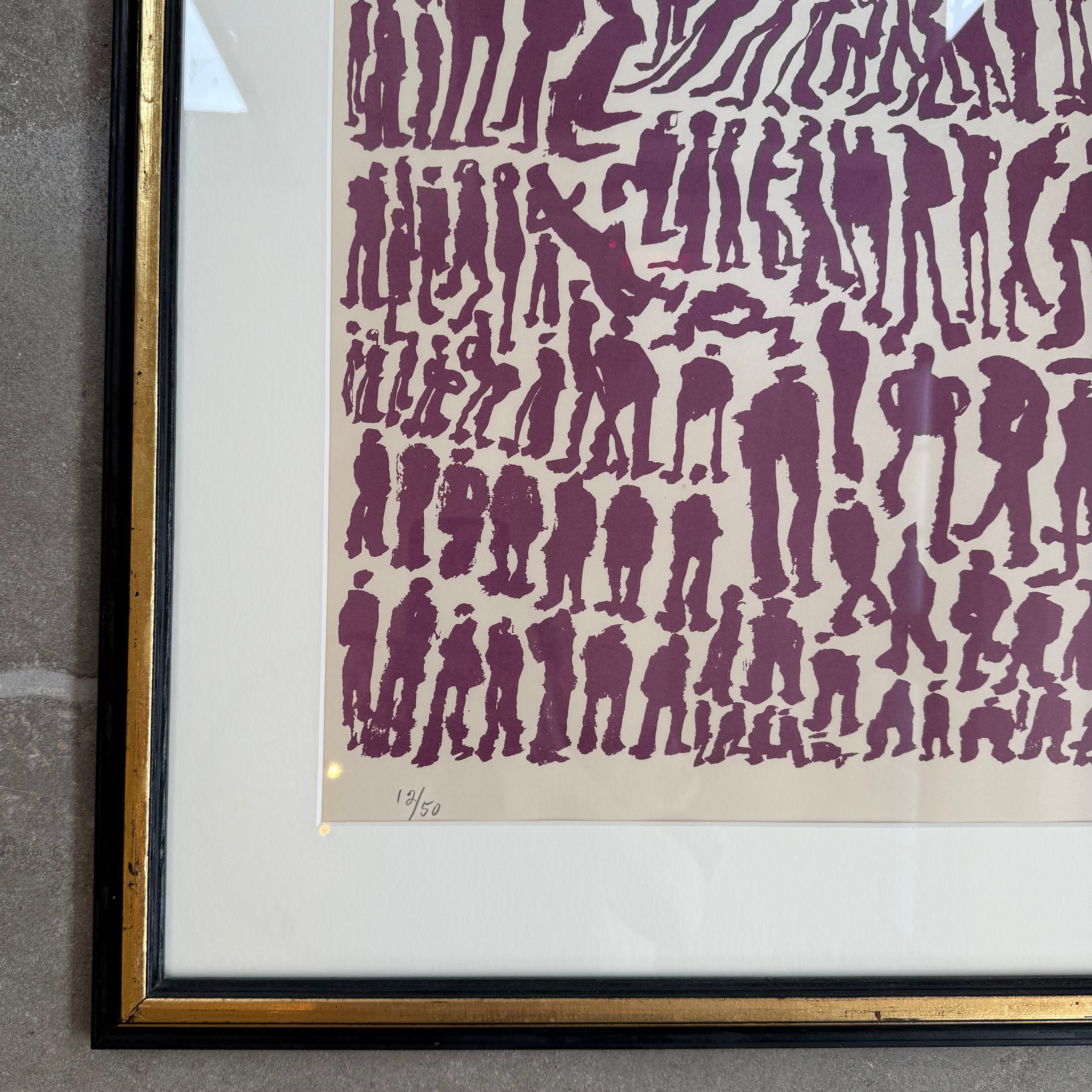 Midcentury Robert Weil Figurine Silk Screen