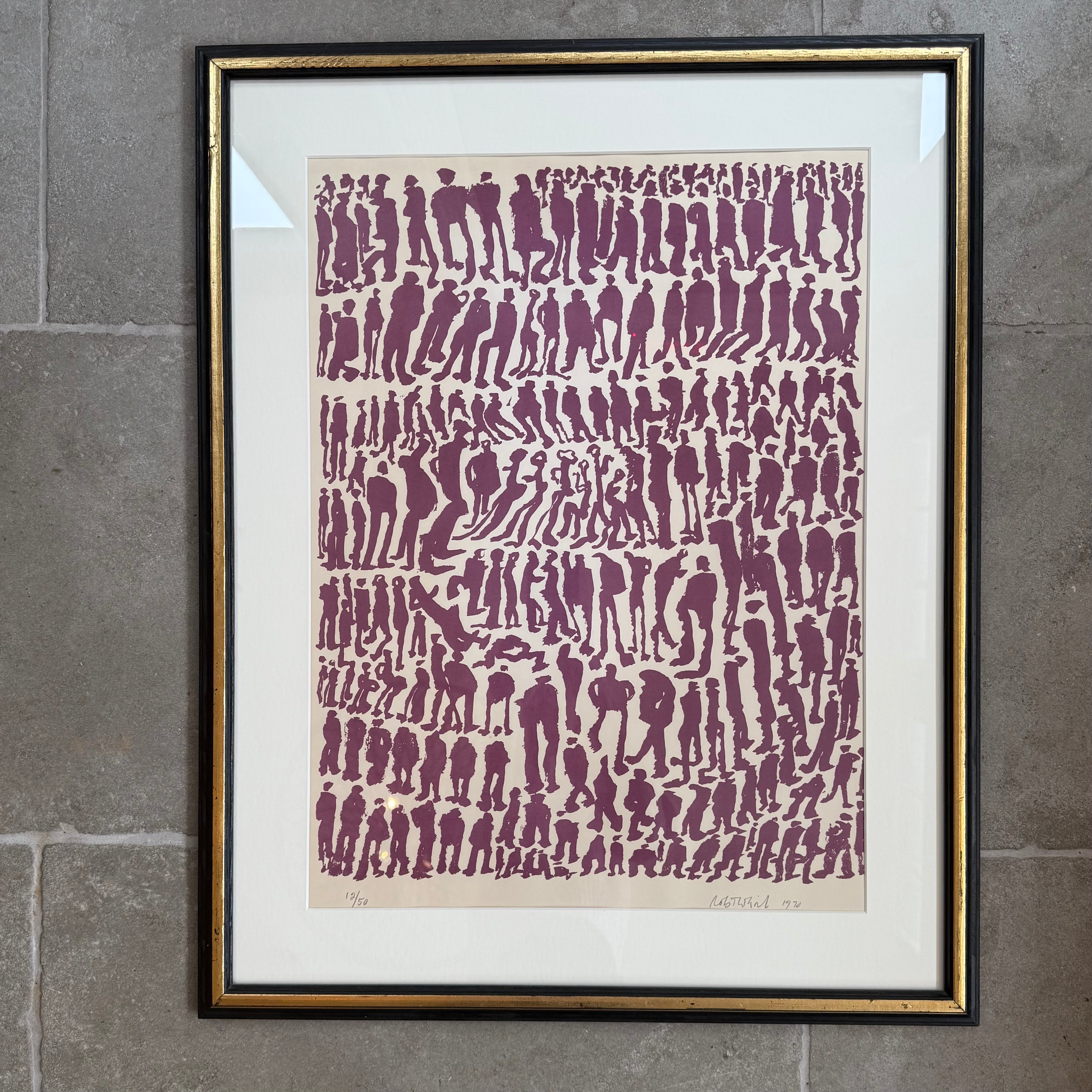 Midcentury Robert Weil Figurine Silk Screen