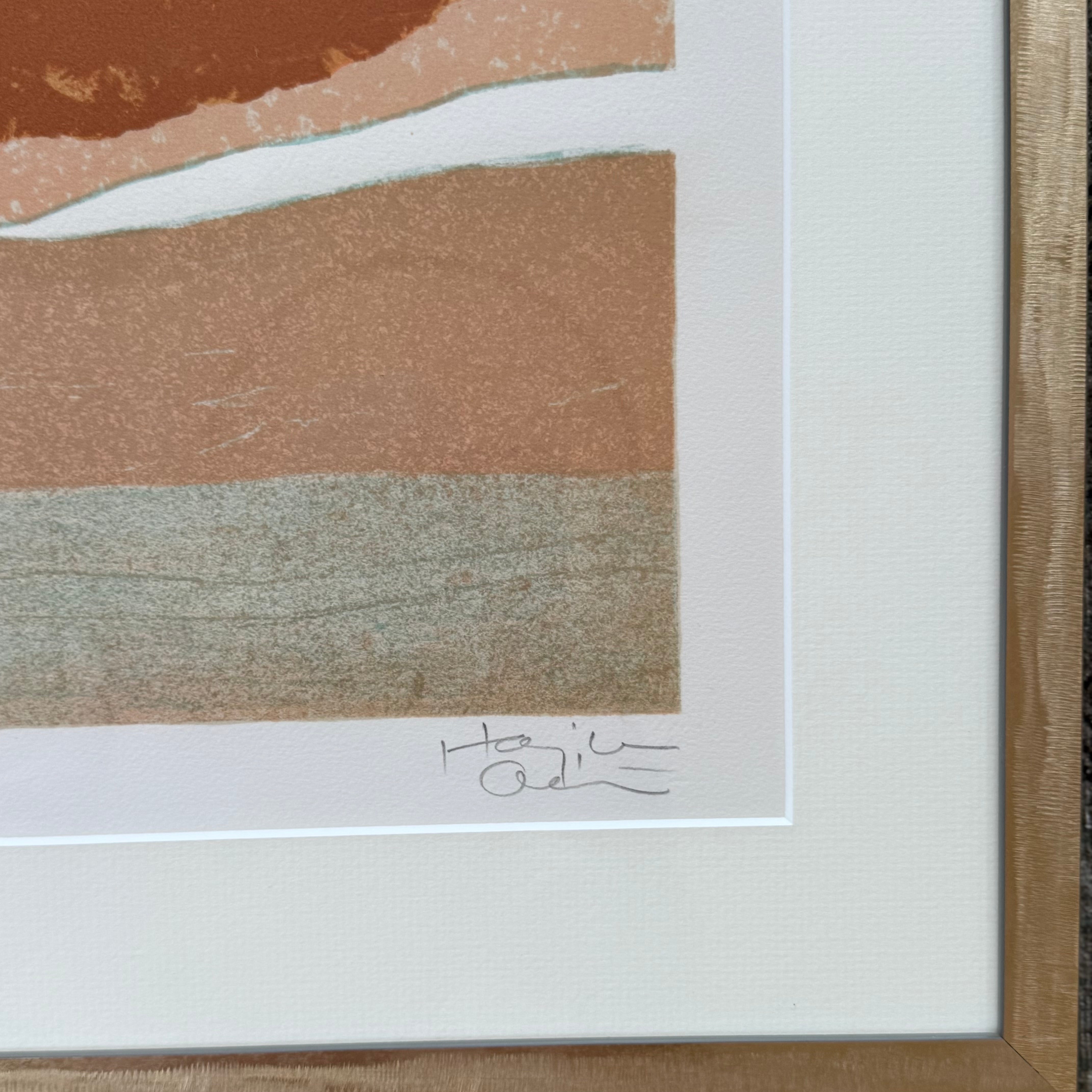 Sunset Abstract Lithograph - 1970's