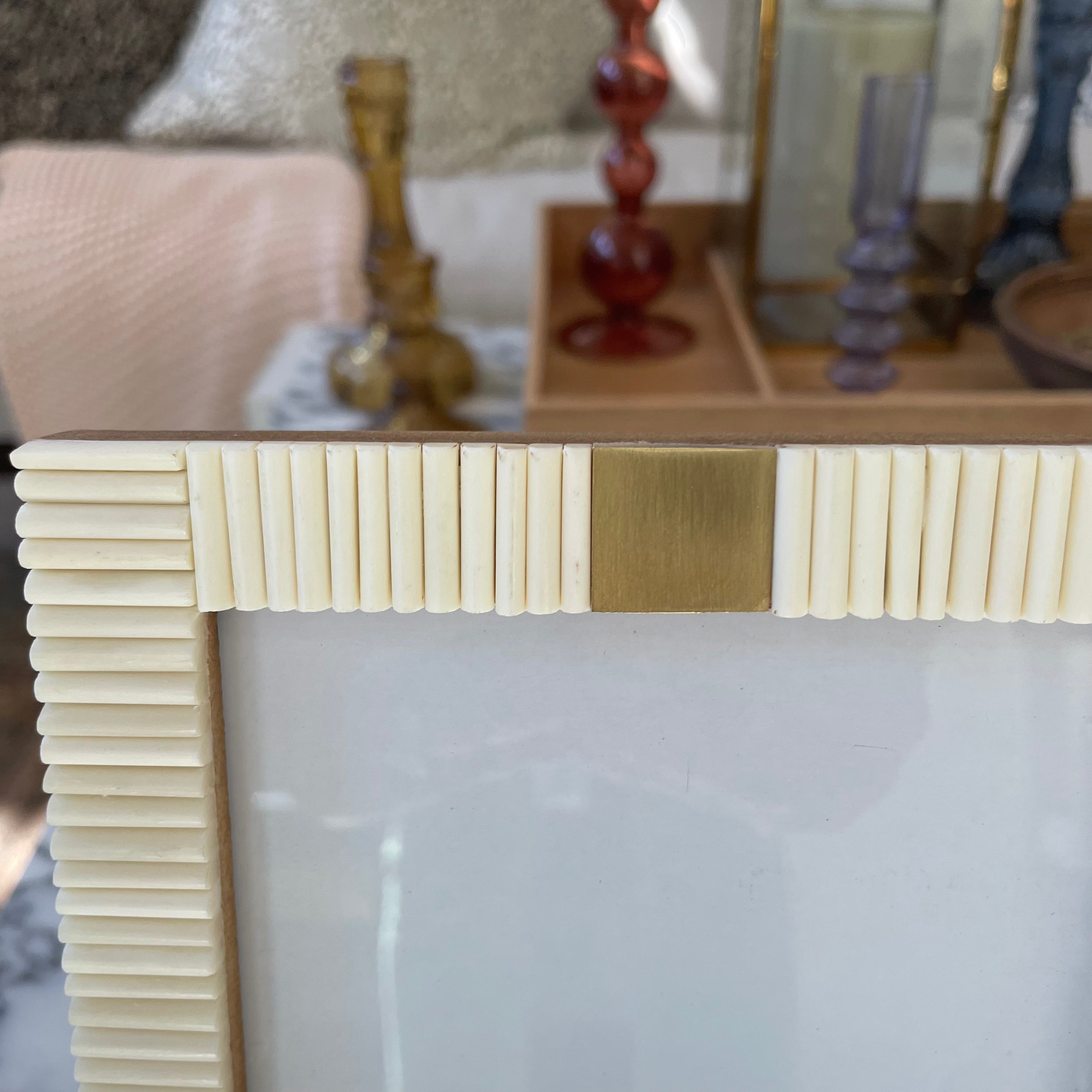 Maha Bone with Brass Trim Frame