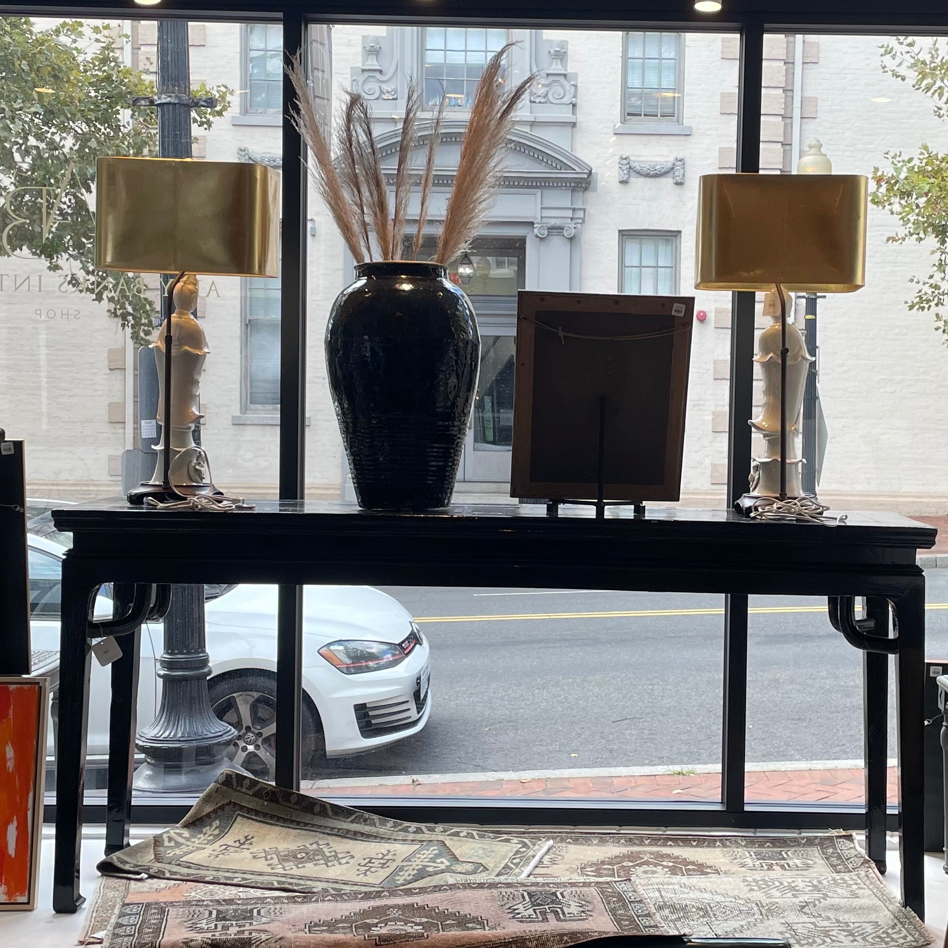 Vintage Chinese Black Console Table