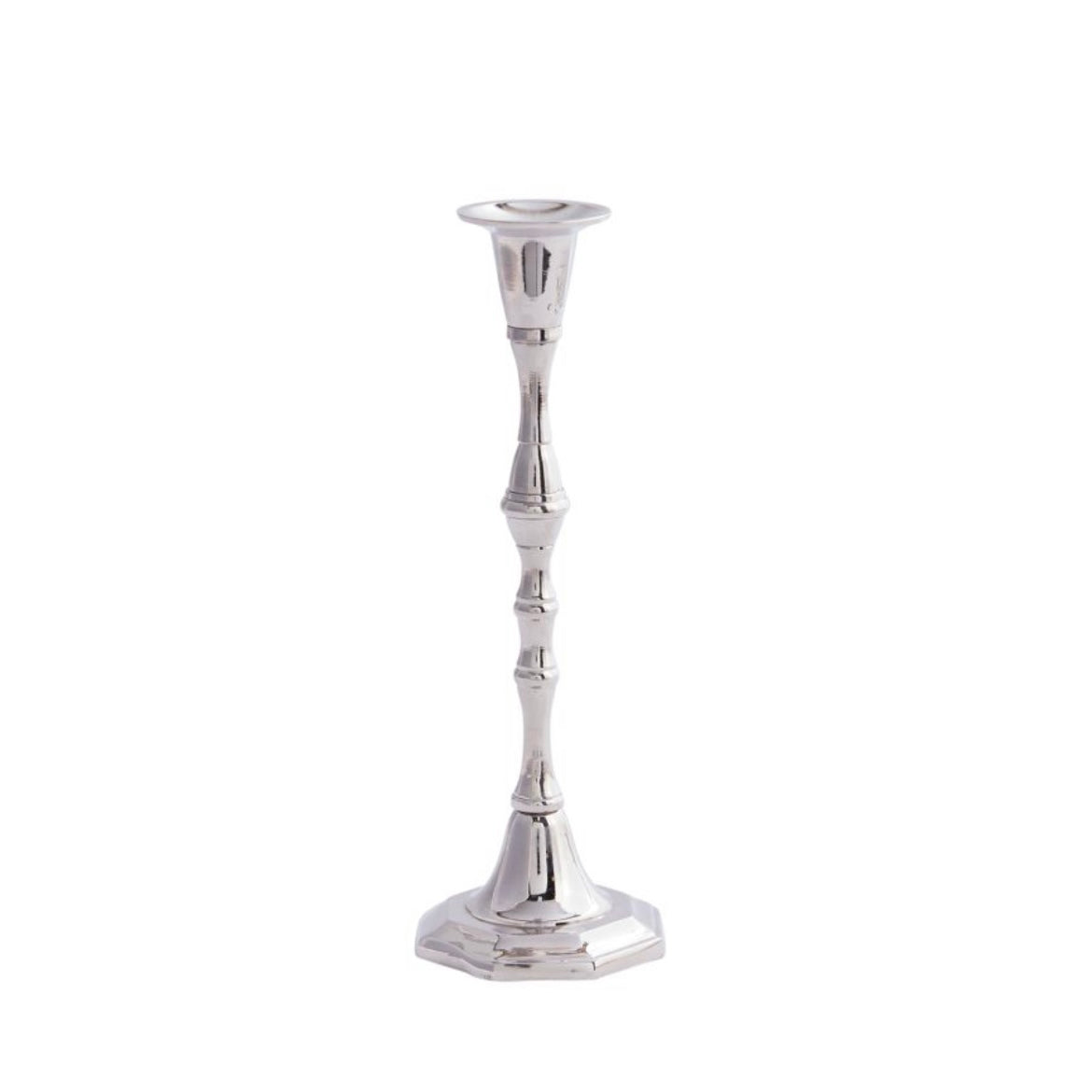 Antique Inspired Silver Candlestick Holders