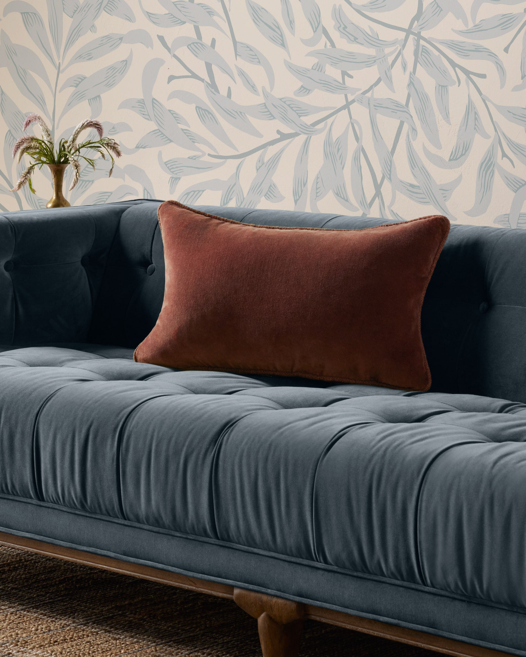 Cinnamon Cotton/Velvet Pillow