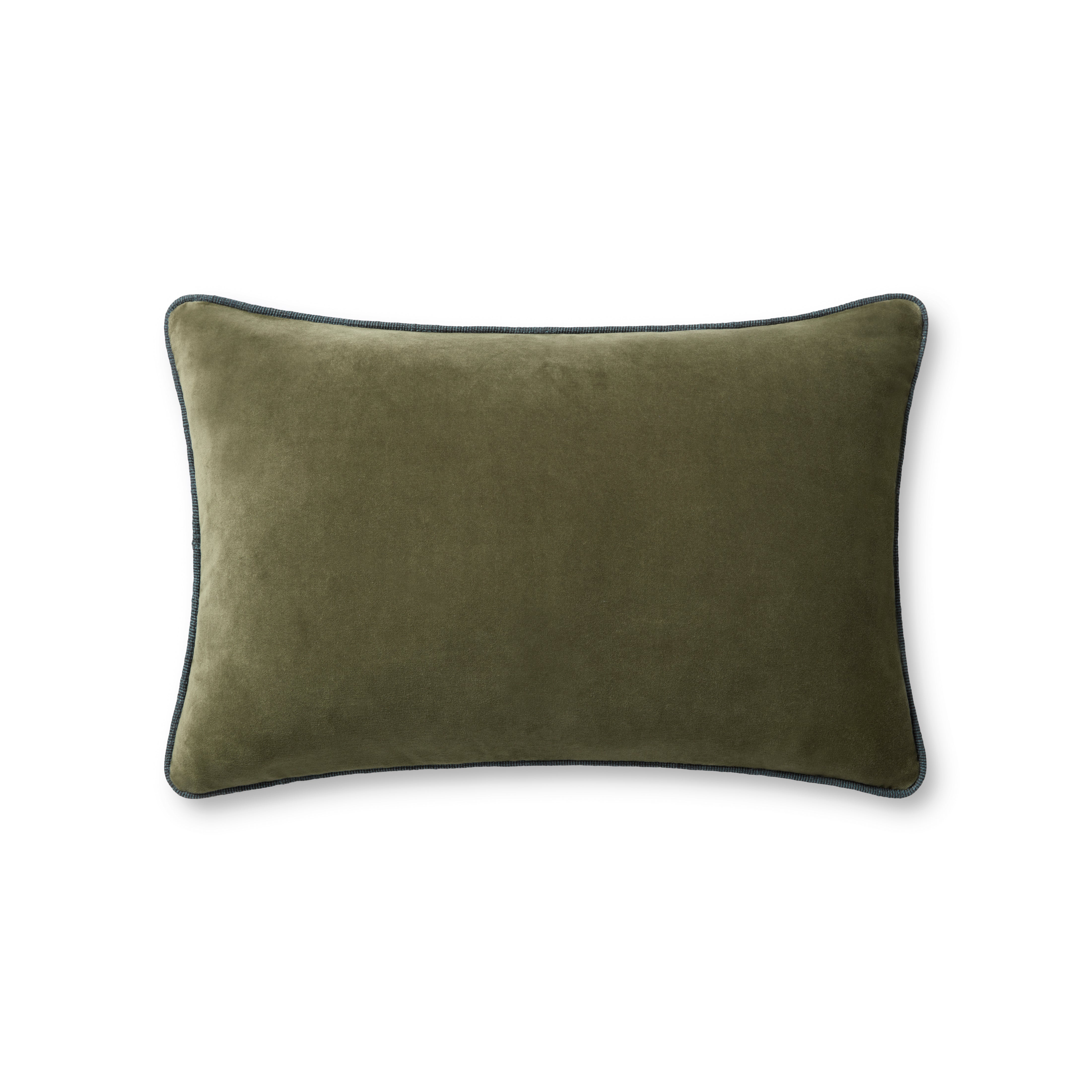 Green Cotton/Velvet Pillow