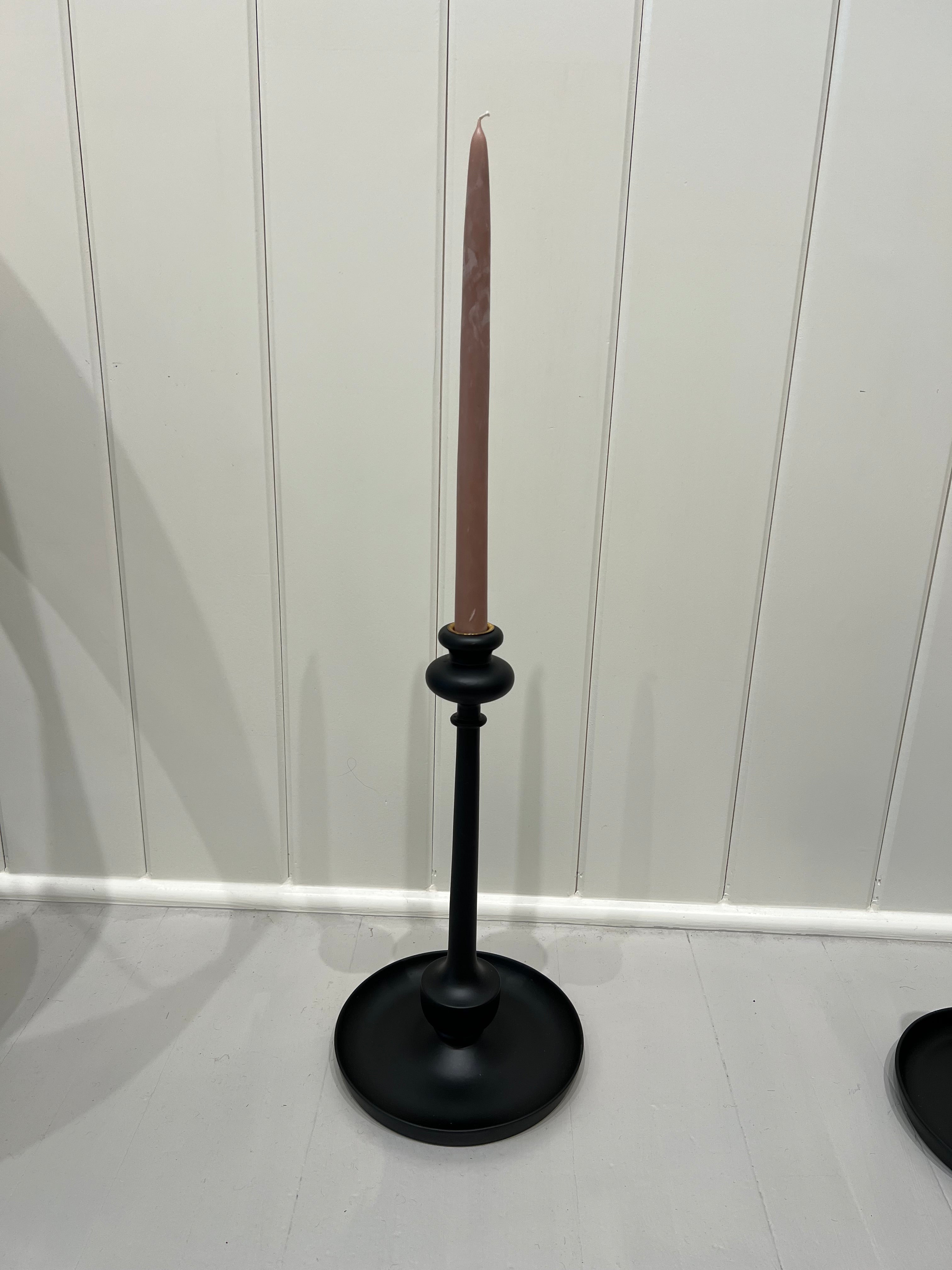 Ebony Candlestick with Hurricane